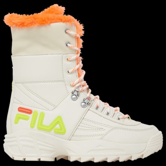 Fila Shoes - FILA Disruptor Boots White / Orange Size 8.5